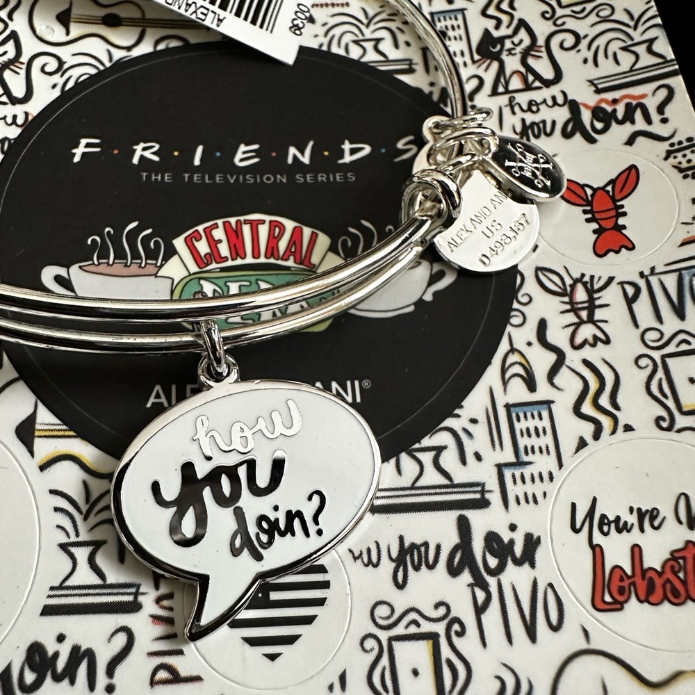 Alex and Ani Silver Friends Charm Bracelet